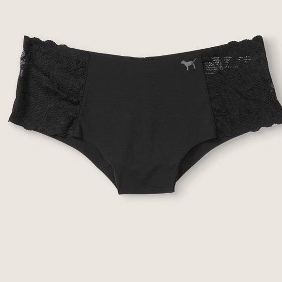 NWT PINK Victoria’s Secret No-Show Cheekster Panty. Pure Black. - Picture 12 of 12